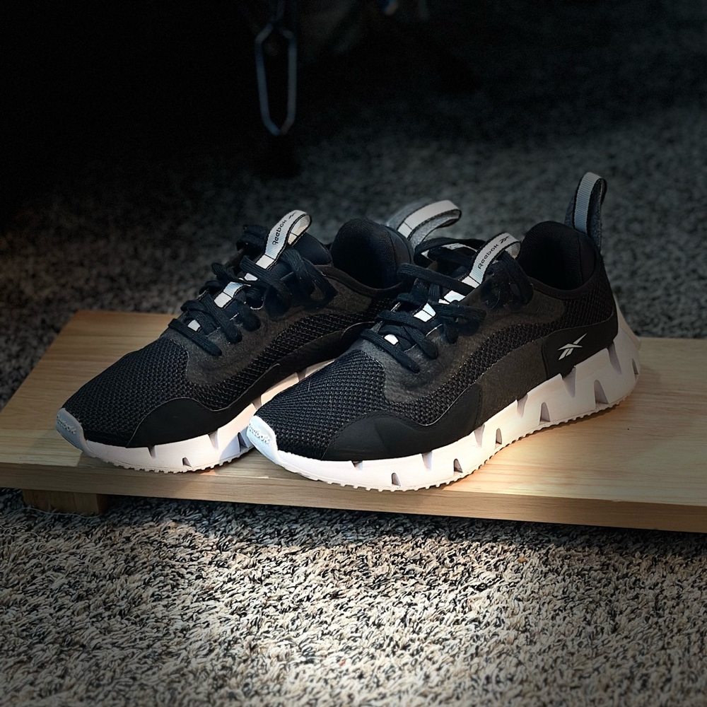 Reebok black and white sneakers